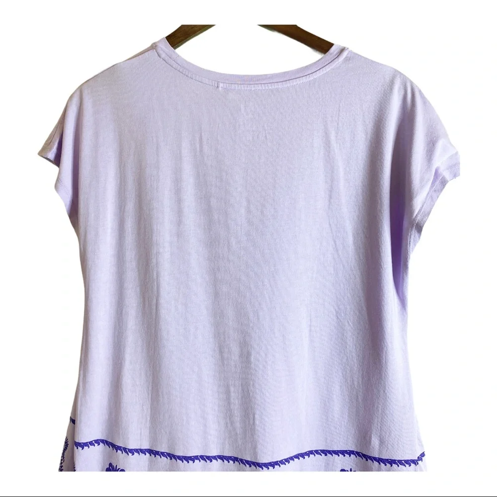Uniqlo x Anna Sui Women Short Sleeve Tunic Purple - Picture 5 of 9